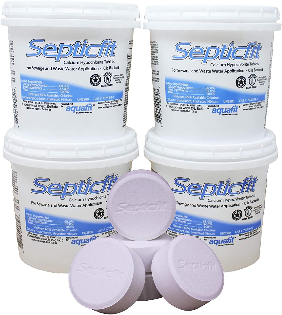 Tableta cloro séptico pack 4 cubos 8.2lb no para piscinas