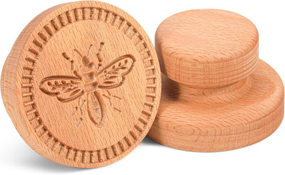 Sello madera molde galletas 3D abeja 2.5pulg