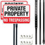 Letrero No Trespassing con estaca metal 54" pack 2 aluminio