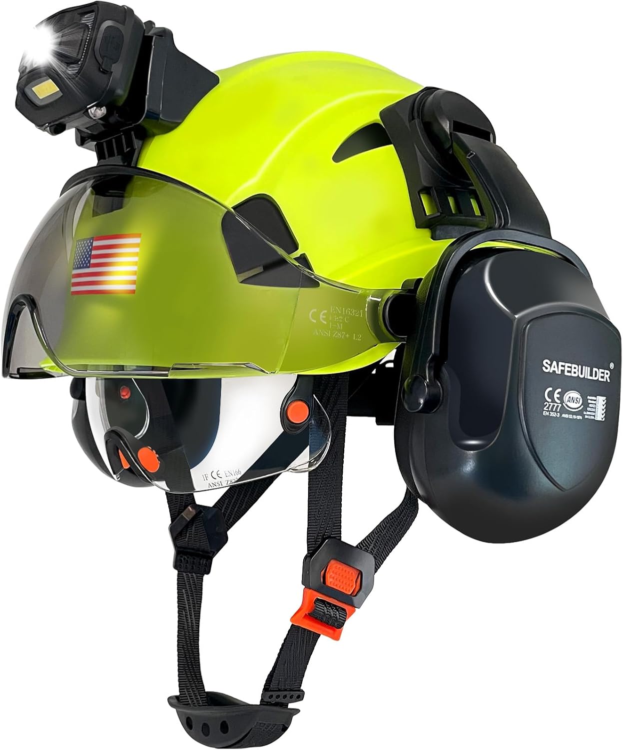 Casco seguridad visera ventilada ajustable ANSI