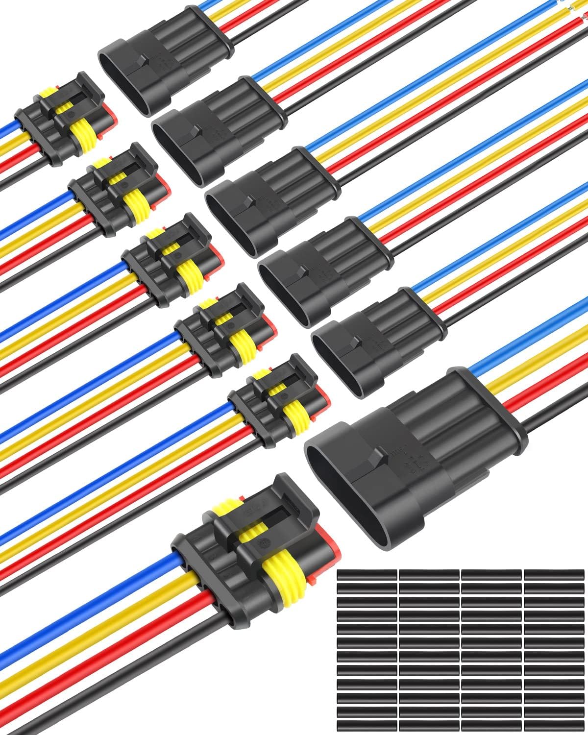 Conector 4 pines impermeable 16 AWG para coche camión barco