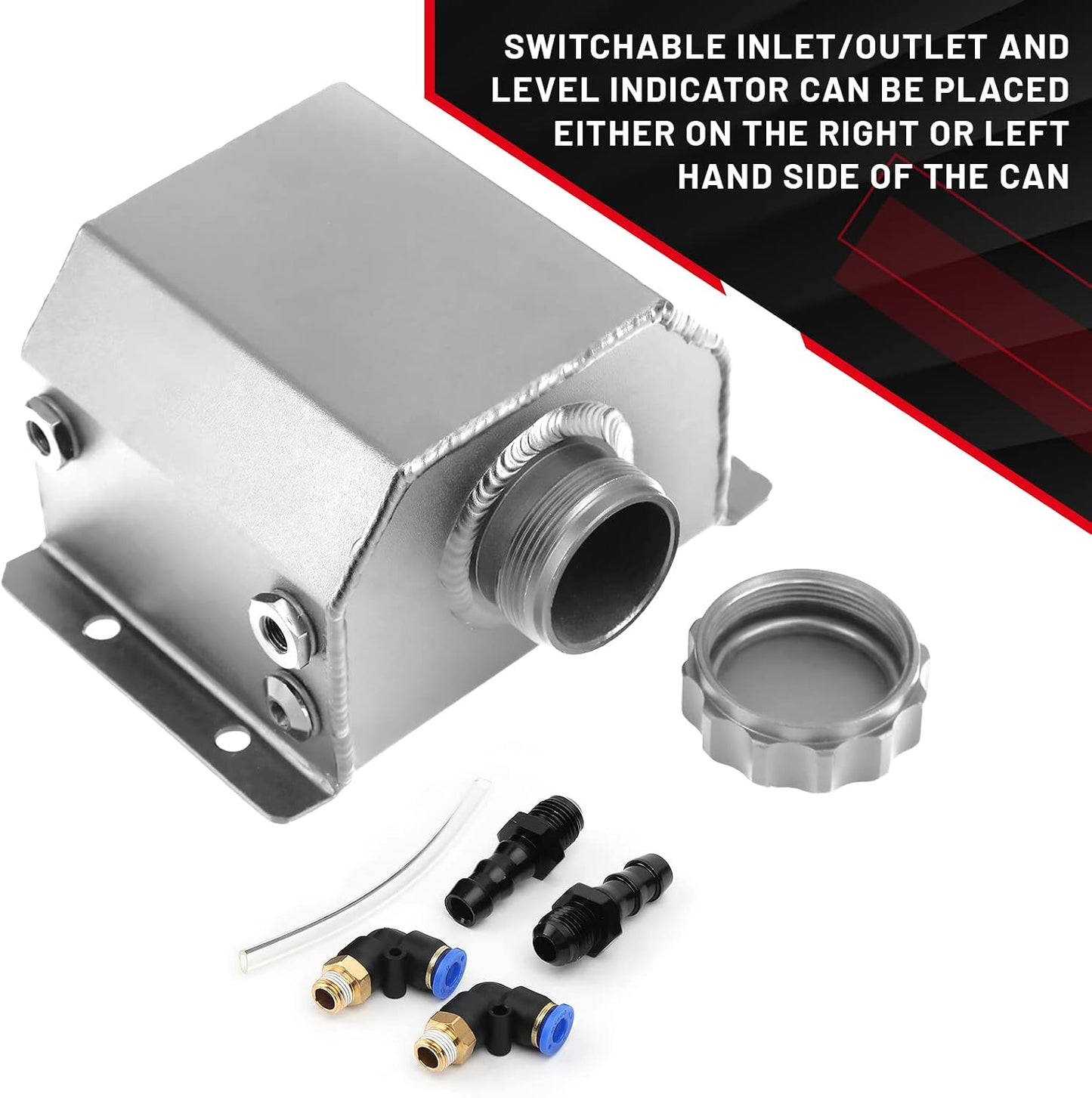 Tanque refrigerante universal 1L aluminio con tapa