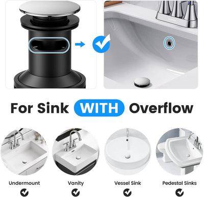 Desagüe lavabo con rebosadero tapón universal antiobstrucción cromo
