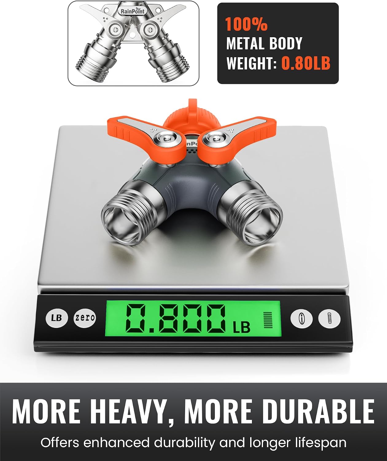 Divisor manguera en Y con válvulas cuerpo metal exterior