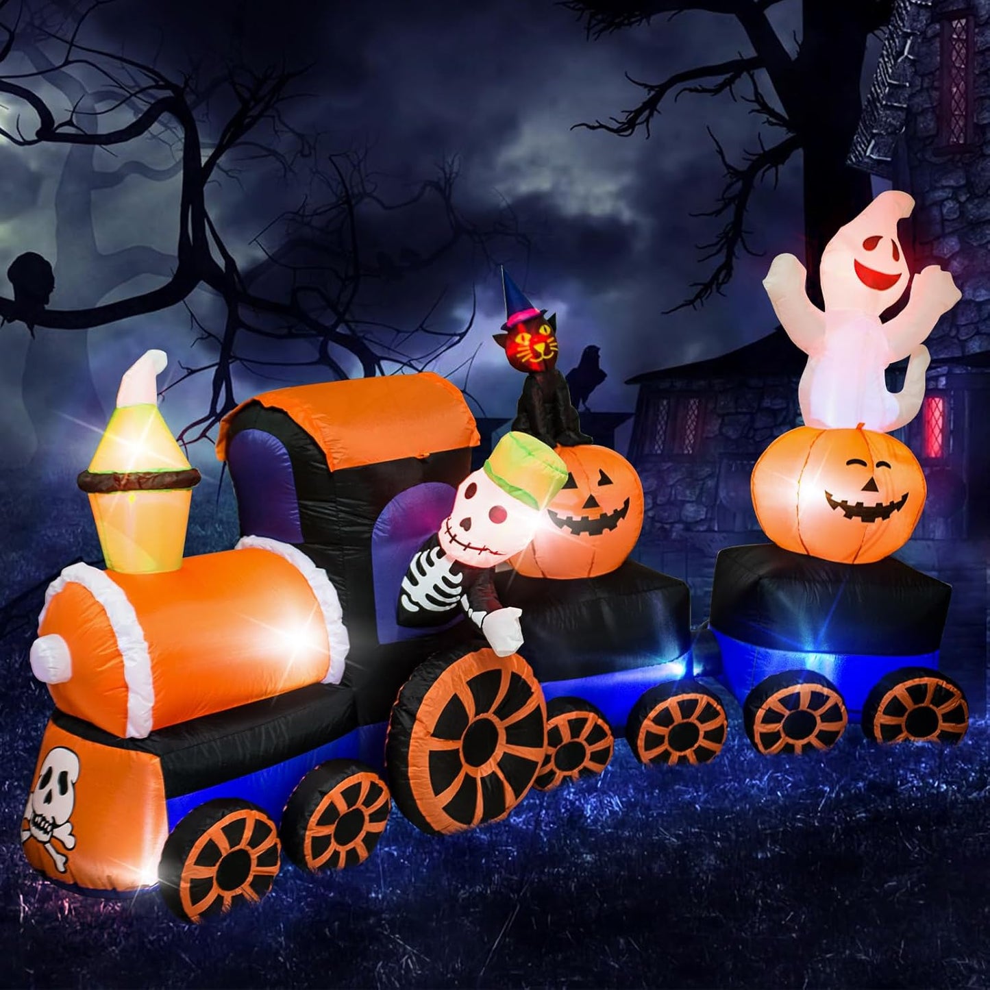 Inflable decorativo con luces LED para Halloween