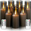 8 Velas Led Parpadeantes Acrílico Control Remoto Hogar Boda