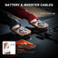 Cable inversor batería 4 AWG 10 pies cobre puro 5/16"