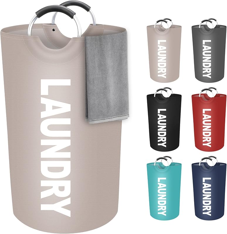 Cesta ropa sucia 90L plegable con asas aluminio espuma