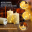 Velas LED sin llama con estrella cadena control remoto