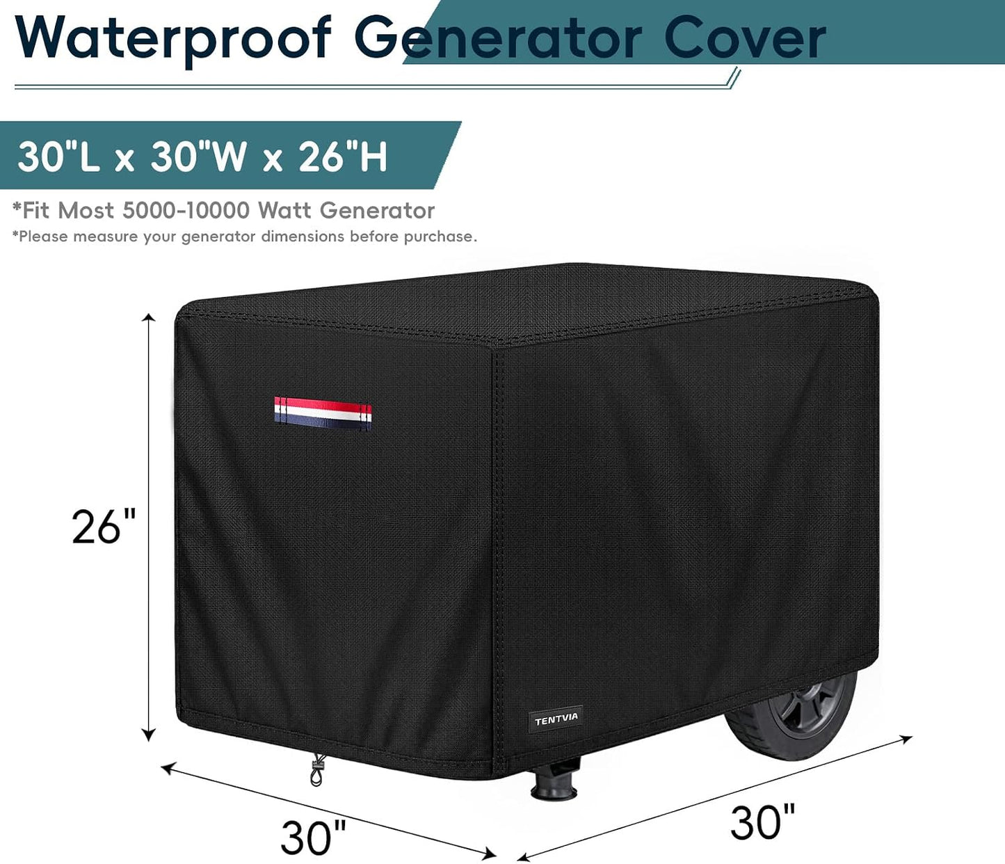 Cubierta generador 30x30x26" tela Oxford 600D impermeable