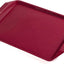 Bandeja plástico comida rápida 16.7x11.8pulg set 12 rojo vino