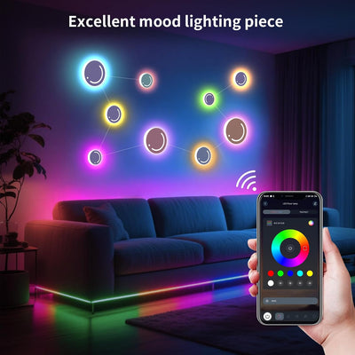 Luces LED RGB para pared con app y control remoto