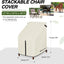 Fundas sillas apilables patio impermeables 27x33x46pulg beige
