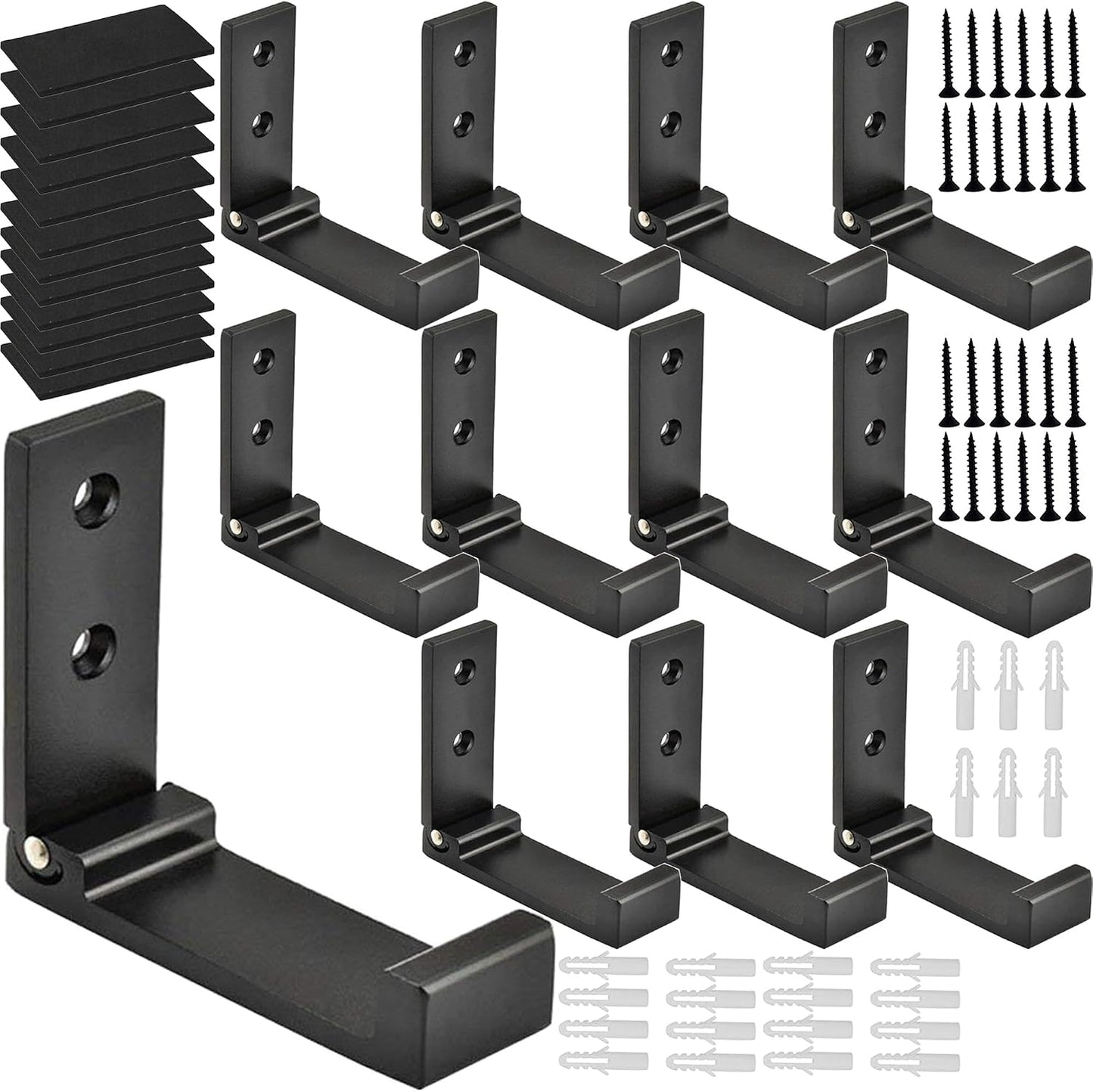 12 Ganchos plegables pared aluminio colgar tela auriculares
