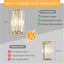Lámpara colgante dorada mini candelabro cristal ajustable