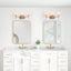 Lámpara pared baño 3 luces tela blanca moderna