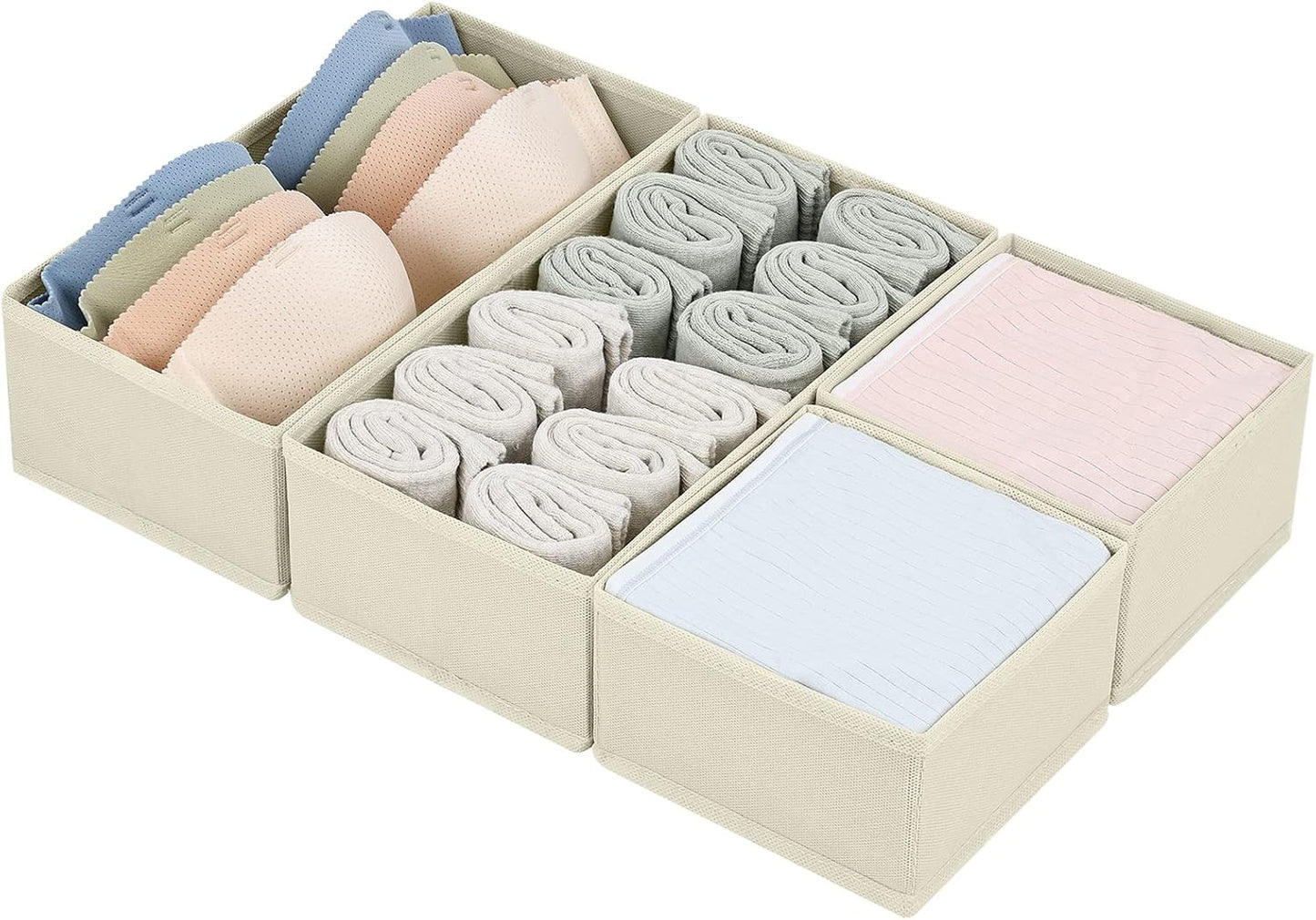 Set 4 Organiz. Cajones Tela para Ropa