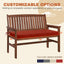 Cojín banco exterior 54x16" resiste lluvia rojo