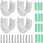 4 Soportes U Acero Inox Barra Armario 1.5" Blanco