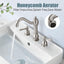 Grifo lavabo baño 8pulg 3 agujeros níquel cepillado