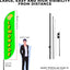 Bandera limonada 11.5x2.5ft resistente al aire libre