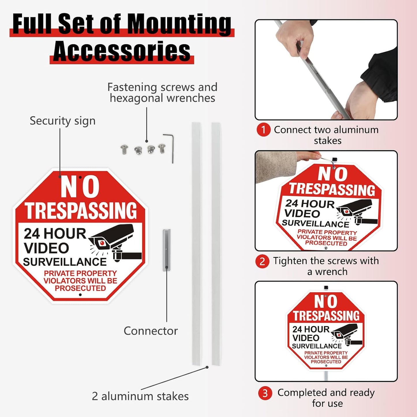 Señal No Trespassing aluminio 10x10" UV resistente