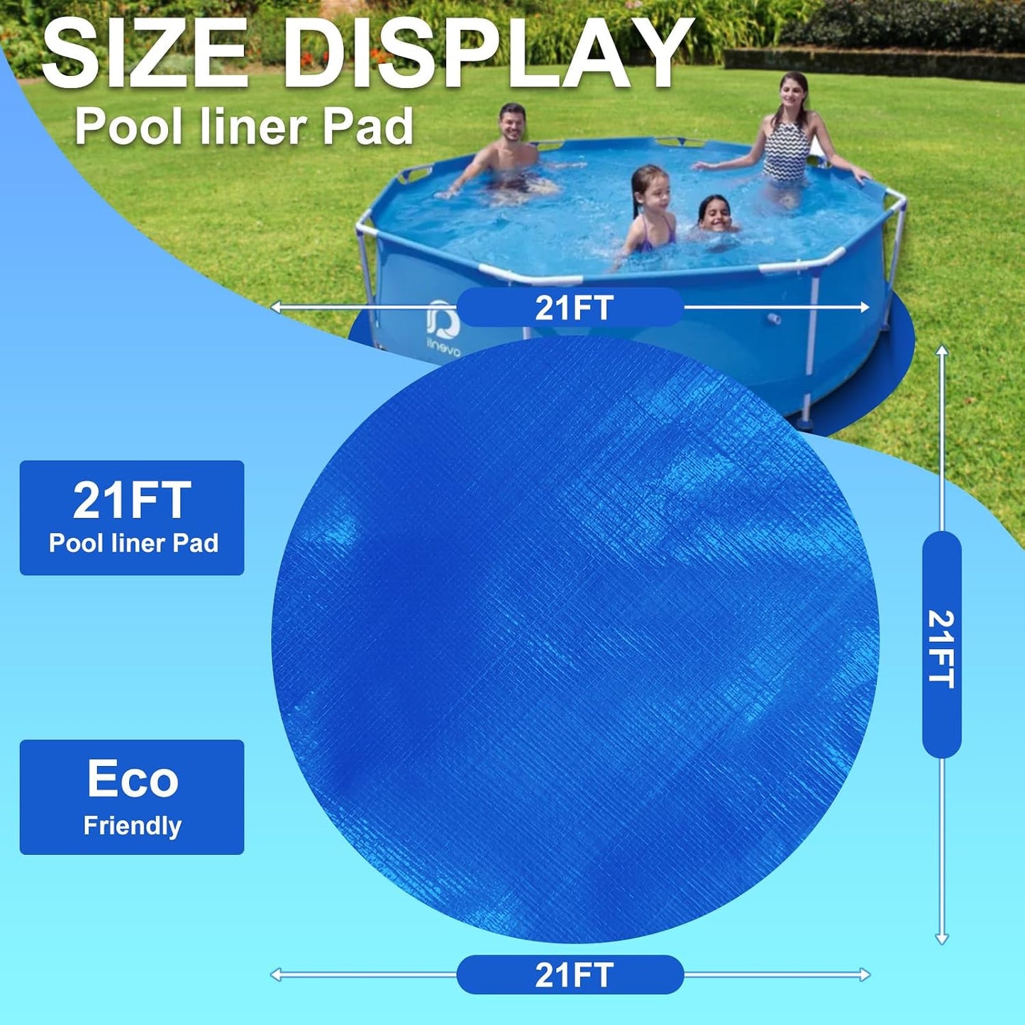 Almohadilla piscina redonda 21ft forro antifugas y pinchazos