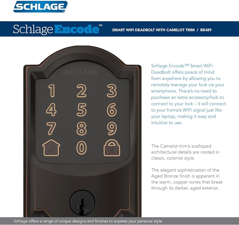 Set manijas Schlage FE285 bronce envejecido
