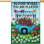 Bandera casa margaritas mariposas 28x40" inspiradora