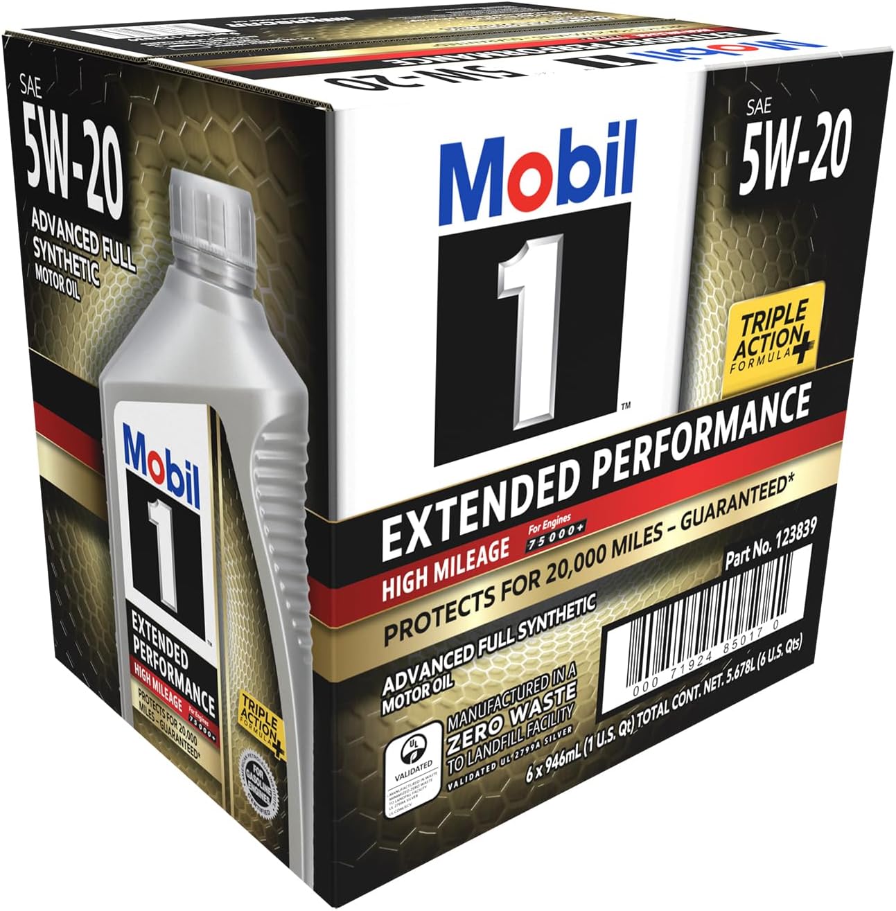 Aceite motor sintético 5W-20 1qt pack 6