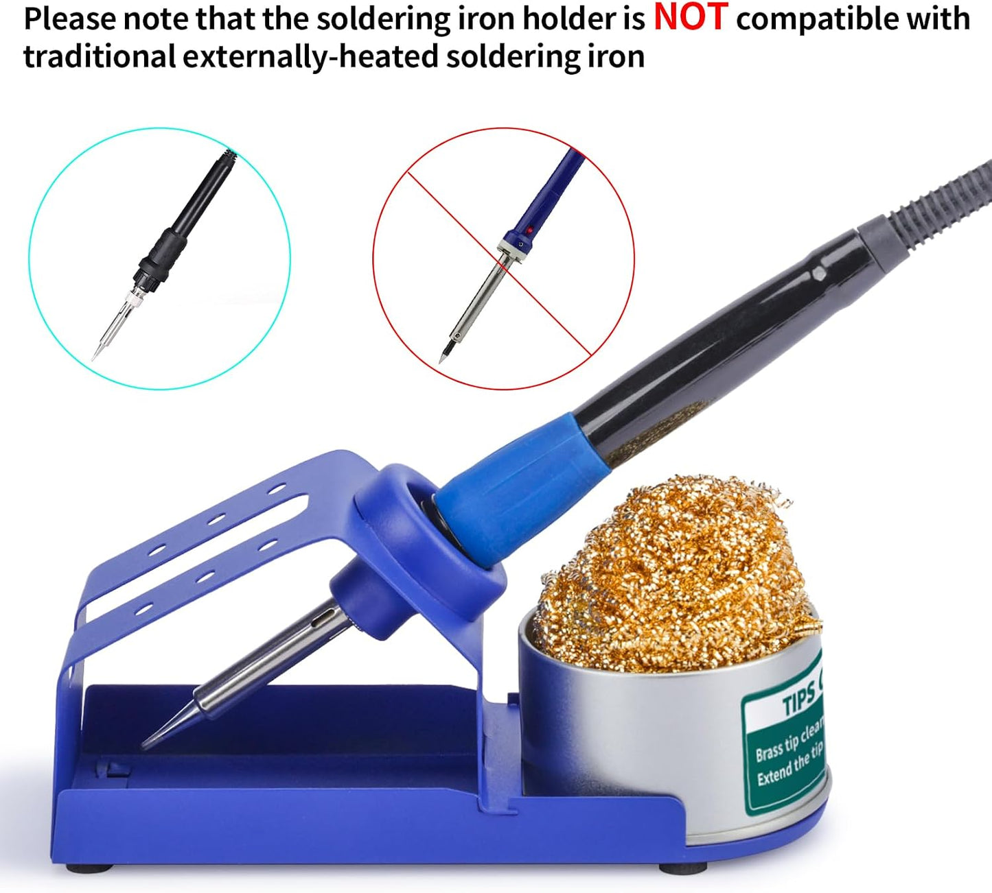 Soporte soldador M-2 con limpiador puntas resistente