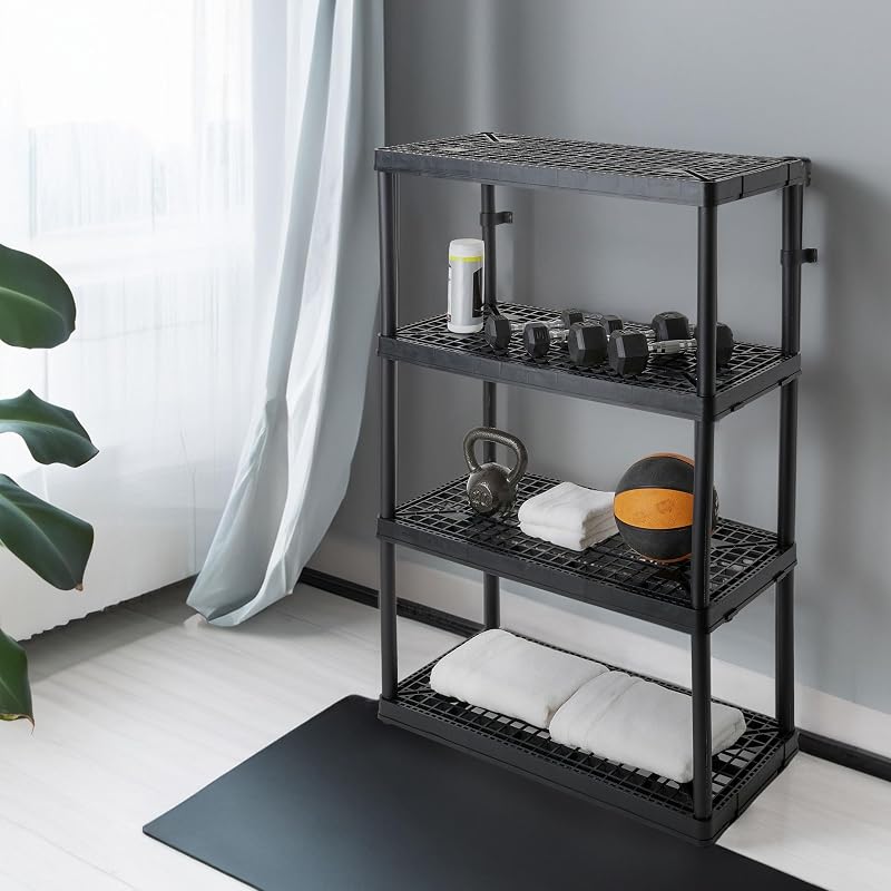 2 Pzas Estante Ventilado 18x36x54.5" Negro