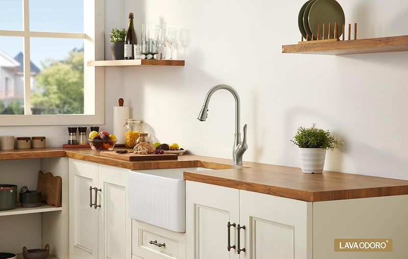 Grifo cocina rociador níquel cepillado magnético 3 funciones