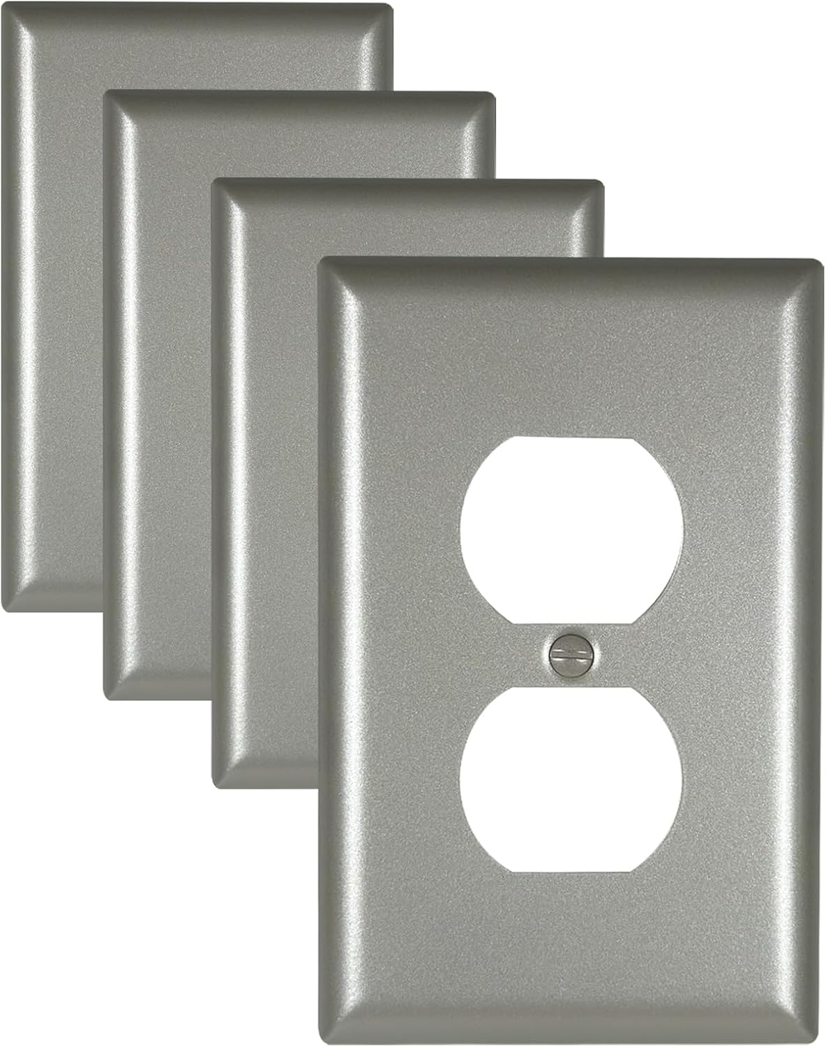 Cubiertas metal enchufes pared interruptor varios