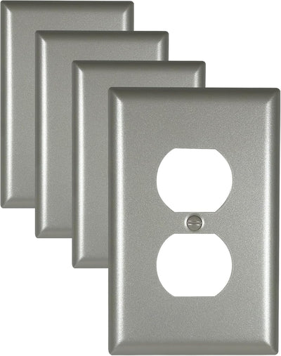 Cubiertas metal enchufes pared interruptor varios