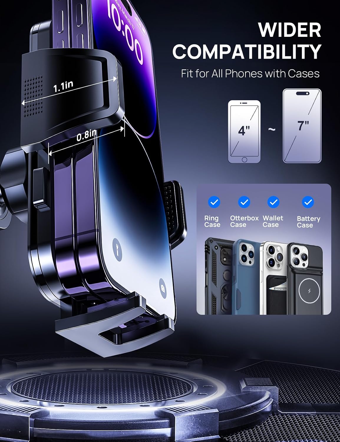 Soporte teléfono coche ventilación ajustable 360° universal