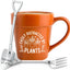Taza para amantes de plantas con cuchara y tenedor