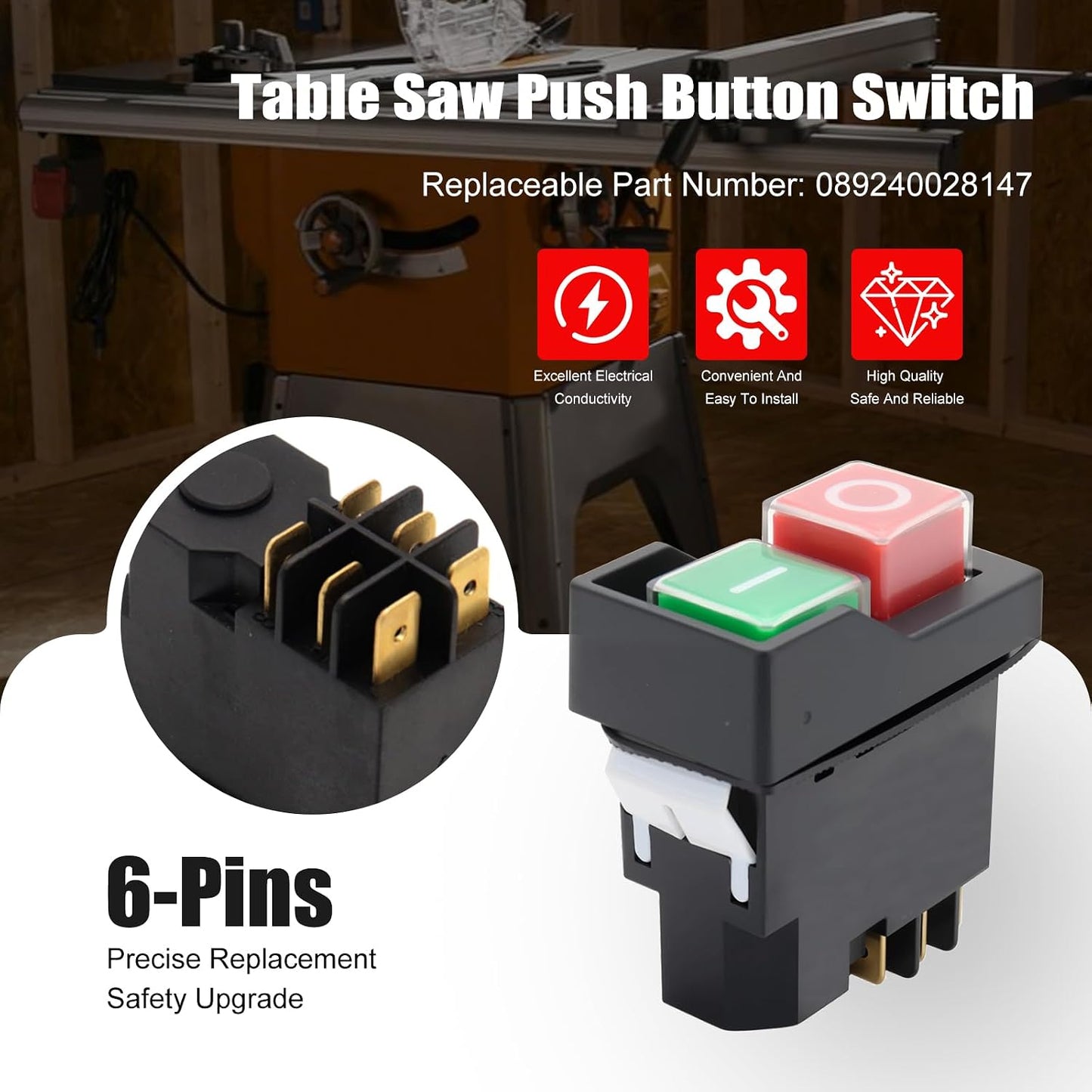 Interruptor sierra mesa comp Ridgid R4514T Ryobi RTS08