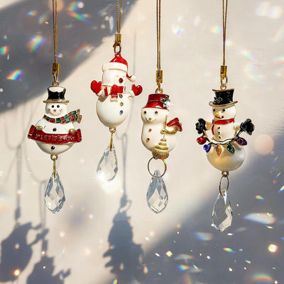 Atrapasoles muñeco nieve decoración navidad 4 pzas