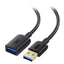 Cable USB 3.0 tipo A macho a hembra negro