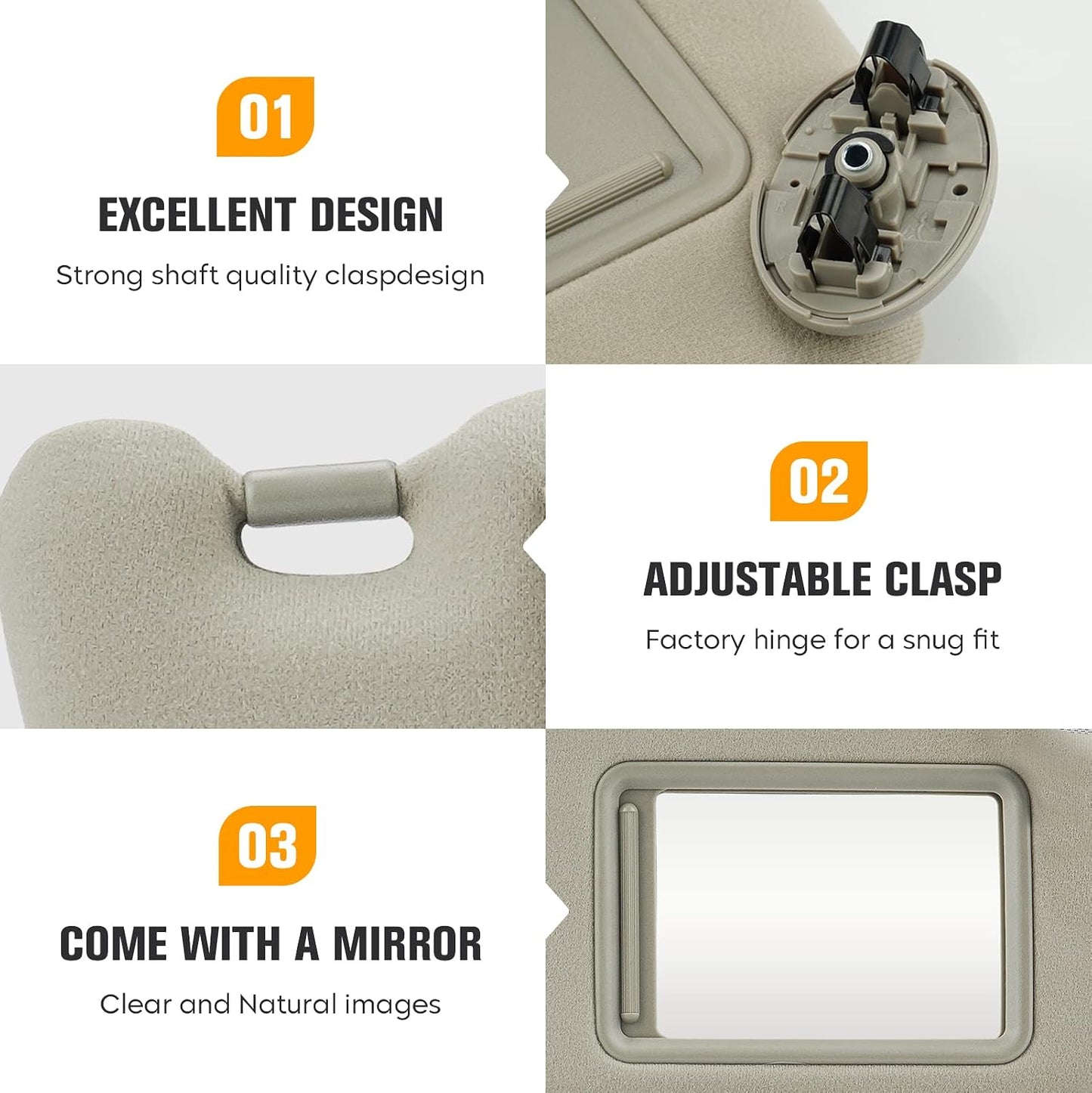 Parasol lateral Camry 07-11 beige sin techo corredizo