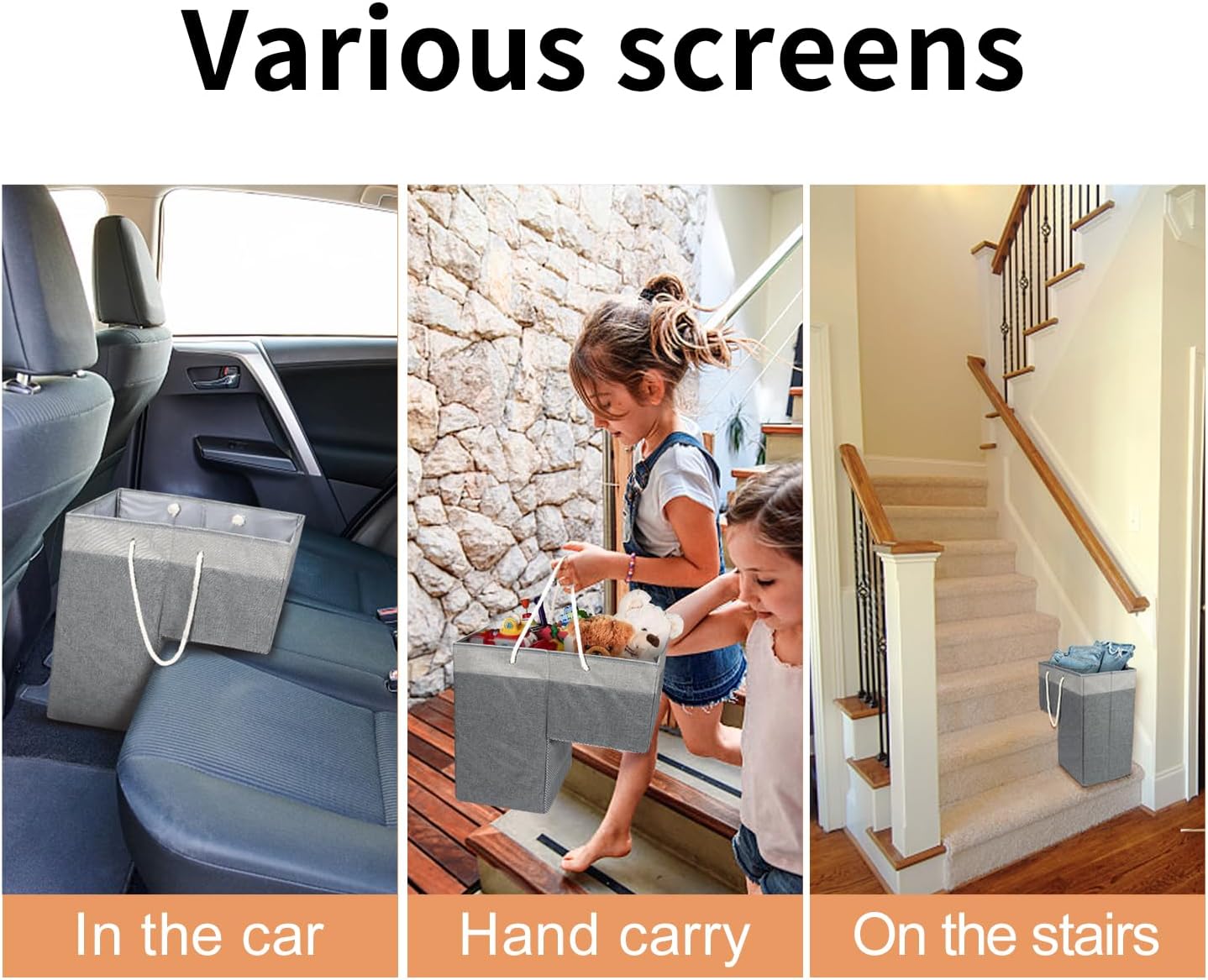 Cesta escalera 16" para almacenar juguetes ropa libros