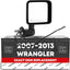 Espejo pasajero Jeep Wrangler 07-13 negro texturizado