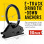 10 Anclajes E-Track Acero Negro para Remolques 1500lb