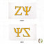 Letrero Zeta Psi 3x5ft decorativo