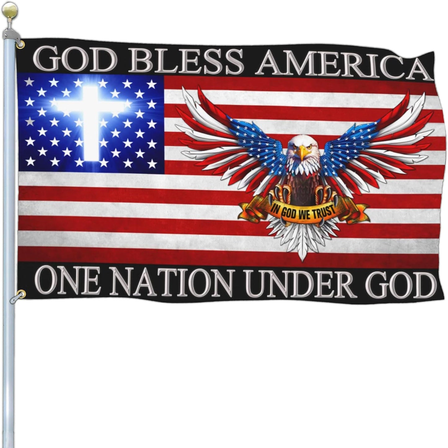 Bandera patriótica 3x5pies One Nation Under God