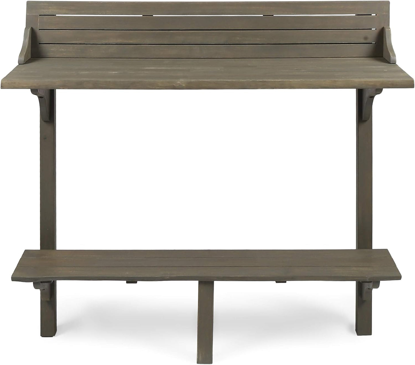 Mesa bar acacia al aire libre acabado gris