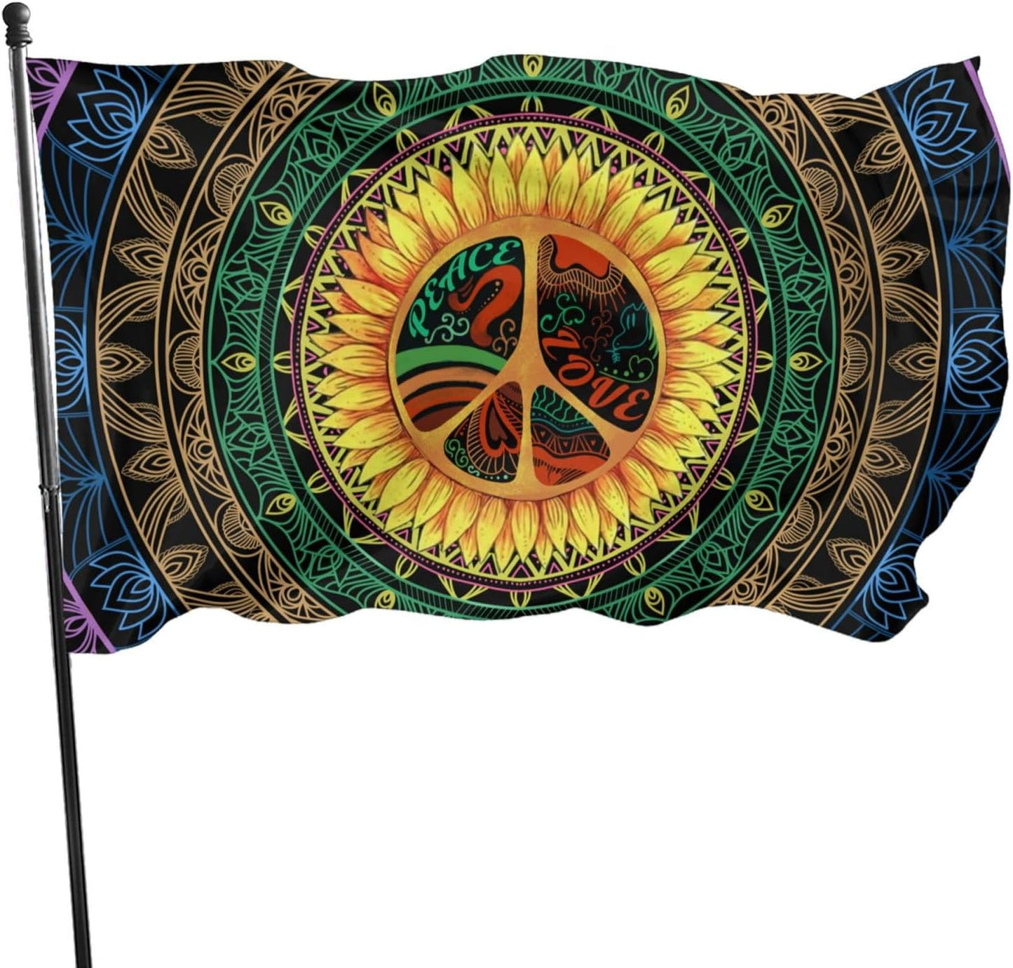 Bandera paz 3x5ft a prueba decoloración con ojales metal