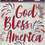 Bandera patriótica doble cara 28x40" God Bless America