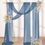 Telón arco boda 29x20pulg azul polvoriento transparente